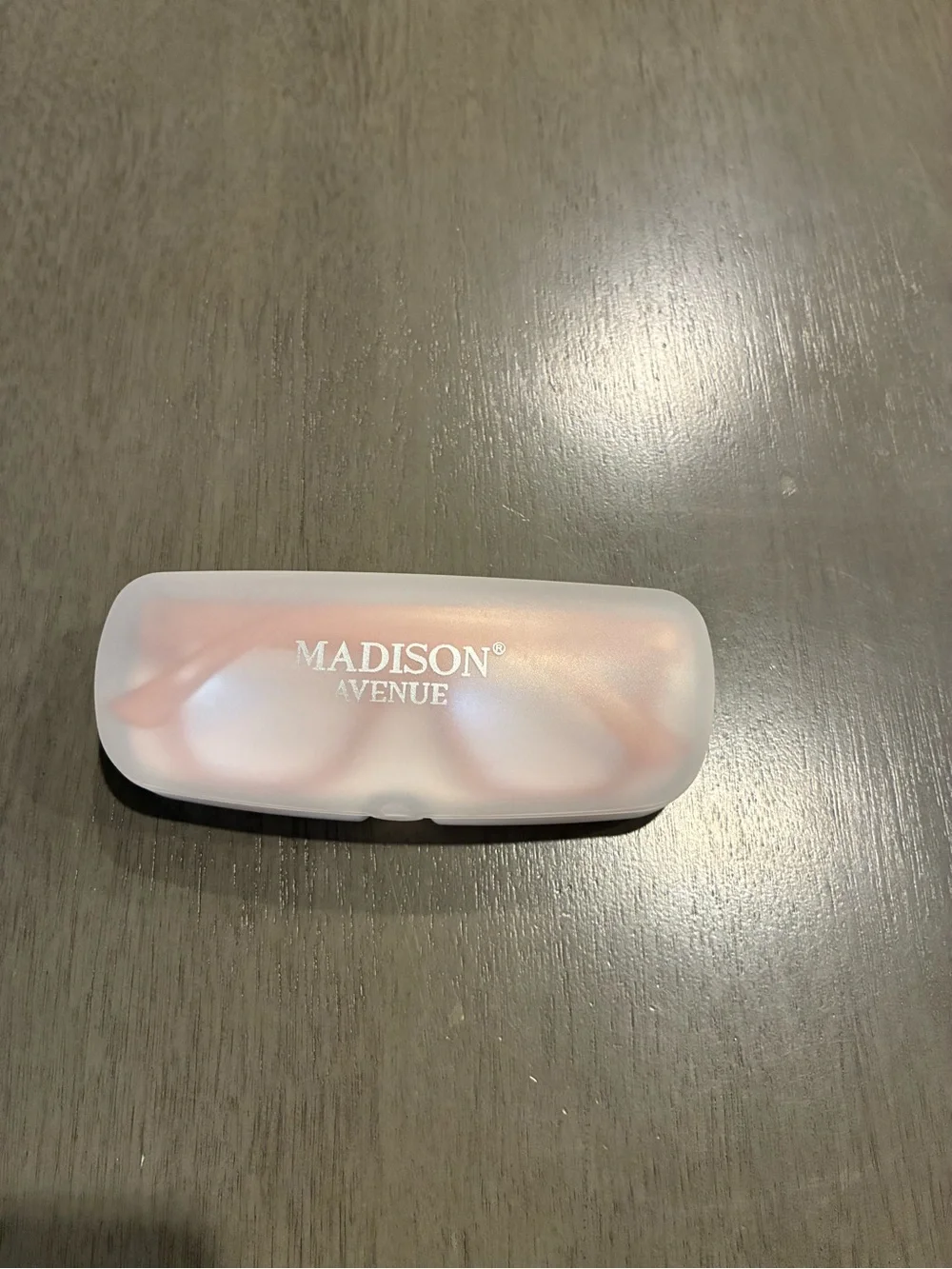 Madison Ave womans Pink Blue-Light Blocking Glasses with Case